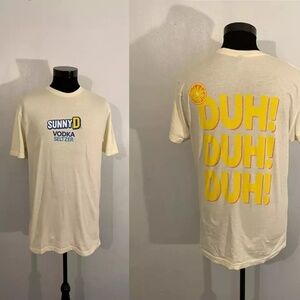 SunnyD Vodka Seltzer Cream T-Shirt Size L NWOT